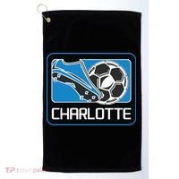 Cool Charlotte Soccer Cleats Golf Towel thumb 0