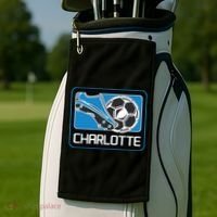 Cool Charlotte Soccer Cleats Golf Towel thumb 2