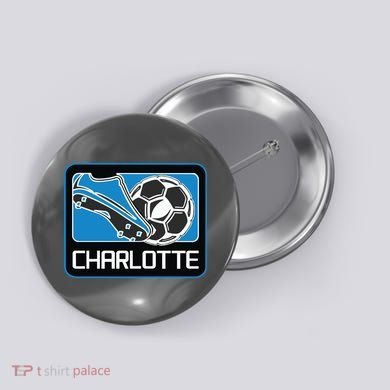 Cool Charlotte Soccer Cleats Button