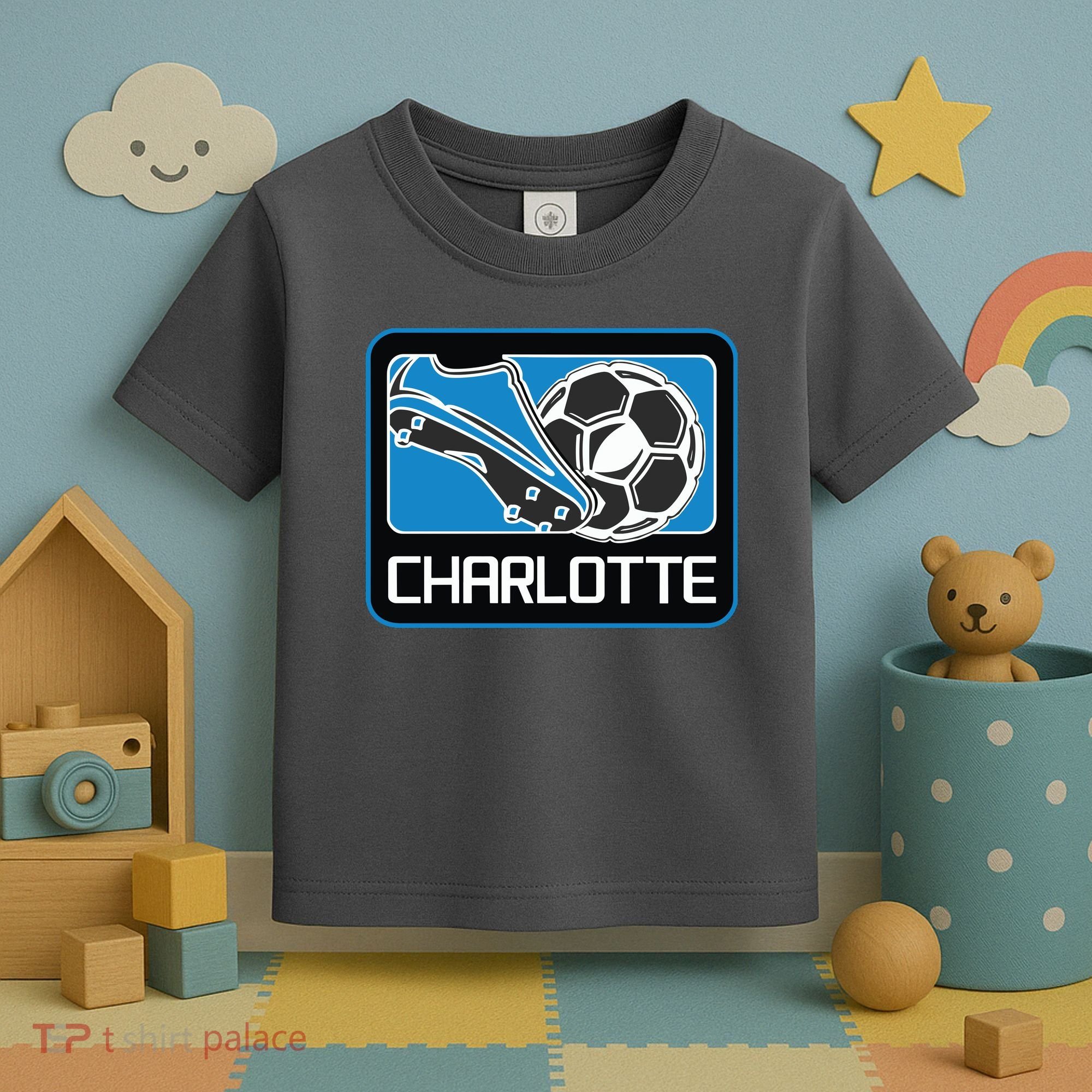 Cool Charlotte Soccer Cleats Toddler T-Shirt