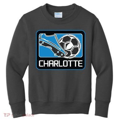 Cool Charlotte Soccer Cleats Kids Sweatshirt