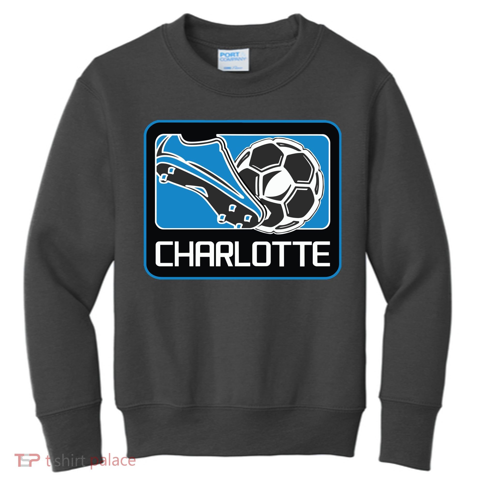 Cool Charlotte Soccer Cleats Kids Sweatshirt