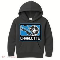 Cool Charlotte Soccer Cleats Kids Hoodie thumb 0