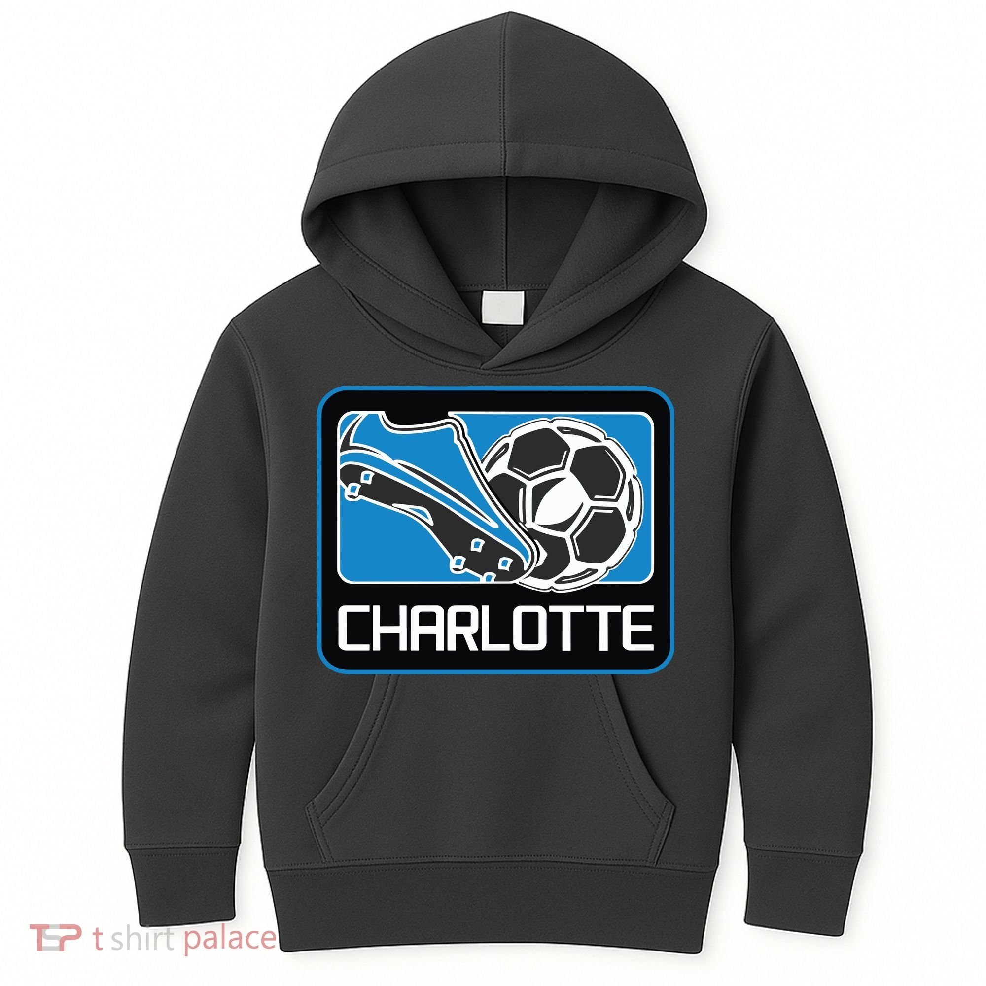 Cool Charlotte Soccer Cleats Kids Hoodie