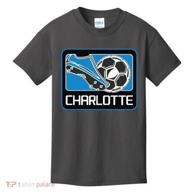 Cool Charlotte Soccer Cleats Kids T-Shirt