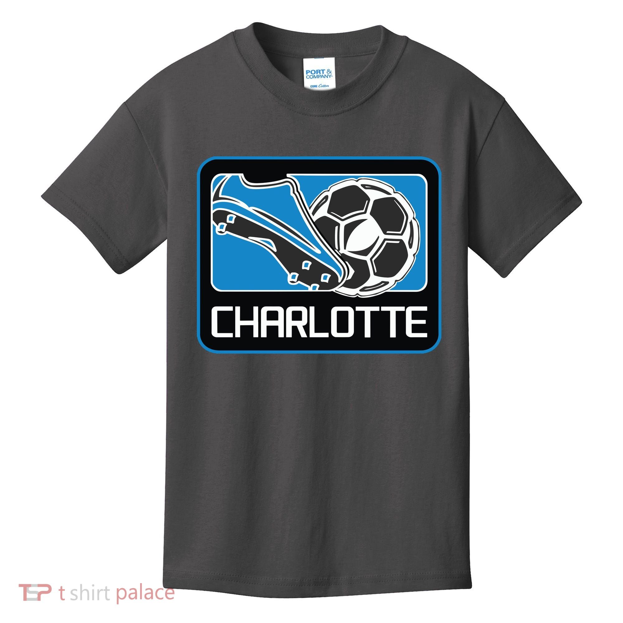 Cool Charlotte Soccer Cleats Kids T-Shirt