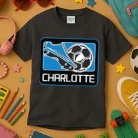 Cool Charlotte Soccer Cleats Kids T-Shirt thumb 3