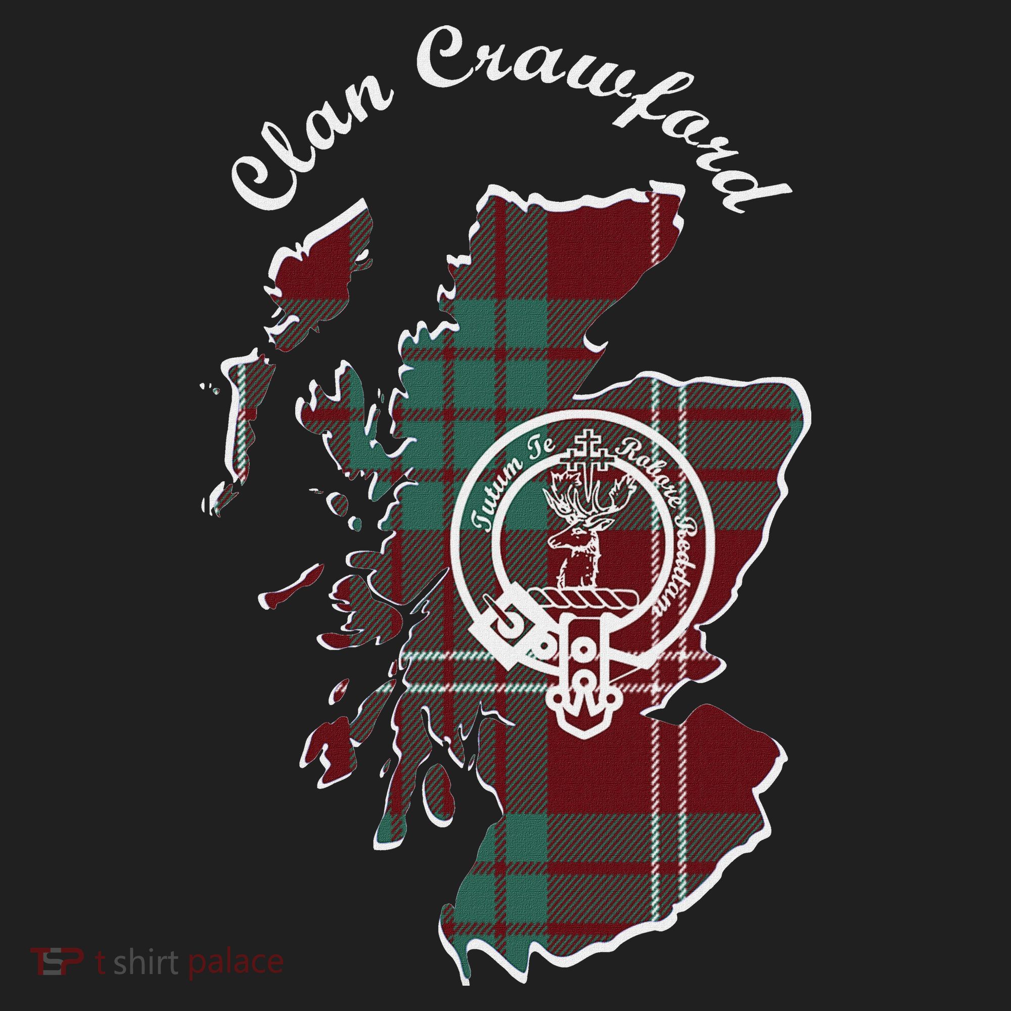 Clan Crawford Surname Last Name Scottish Tartan Crest Map Women's Sweatshirt