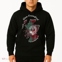 Clan Crawford Surname Last Name Scottish Tartan Crest Map Hoodie thumb 2
