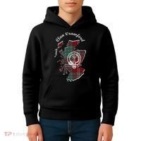 Clan Crawford Surname Last Name Scottish Tartan Crest Map Kids Hoodie thumb 4