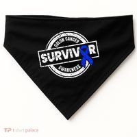 Colon Cancer Survivor Colon Cancer Awareness Month USA-Made Doggie Bandana thumb 0