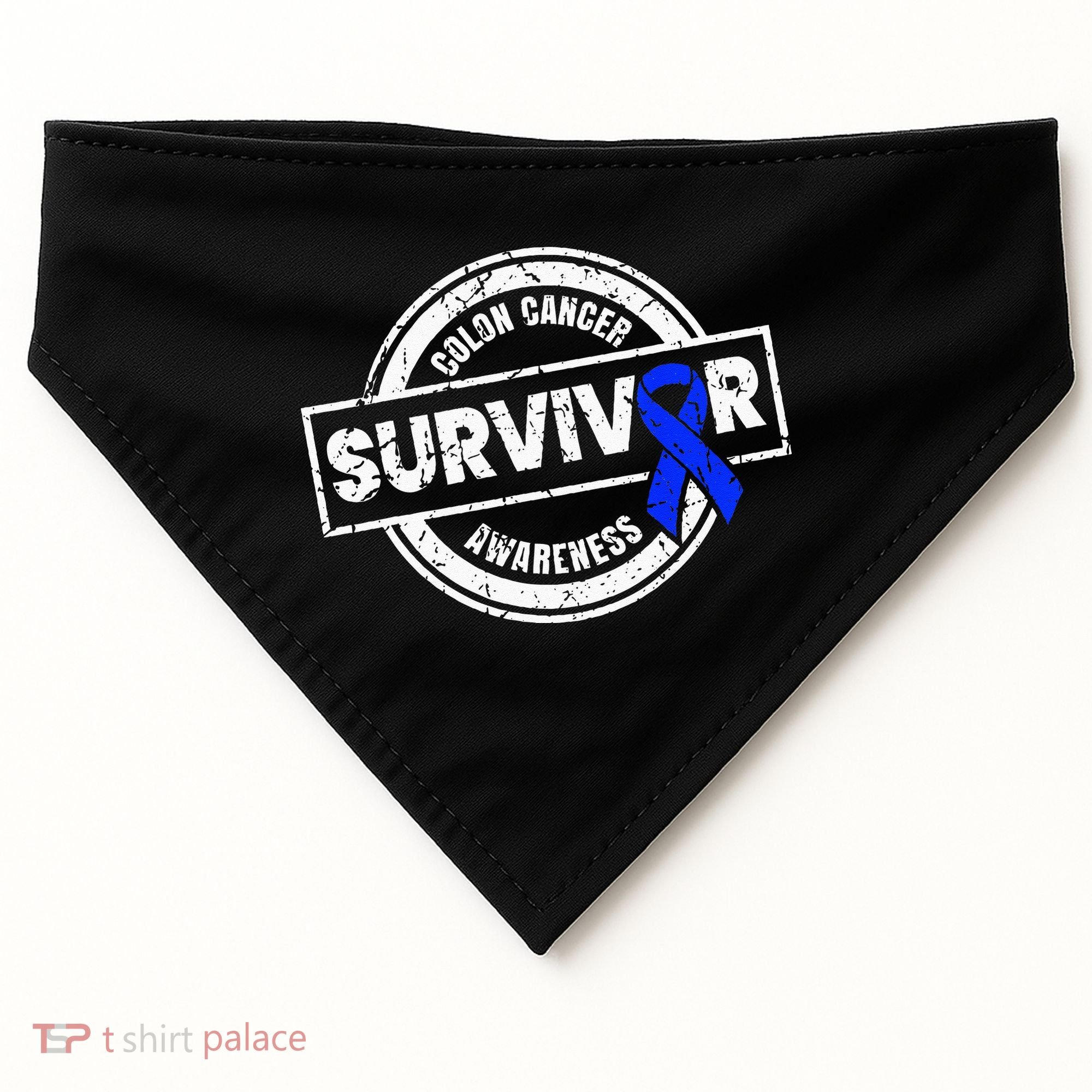 Colon Cancer Survivor Colon Cancer Awareness Month USA-Made Doggie Bandana