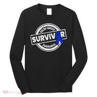 Colon Cancer Survivor Colon Cancer Awareness Month Long Sleeve Shirt thumb 0