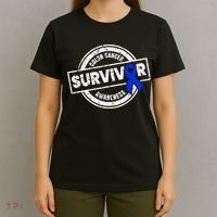 Colon Cancer Survivor Colon Cancer Awareness Month T-Shirt thumb 4