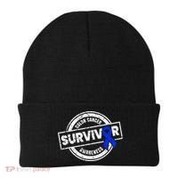 Colon Cancer Survivor Colon Cancer Awareness Month Beanie thumb 0