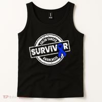 Colon Cancer Survivor Colon Cancer Awareness Month Tank Top thumb 2