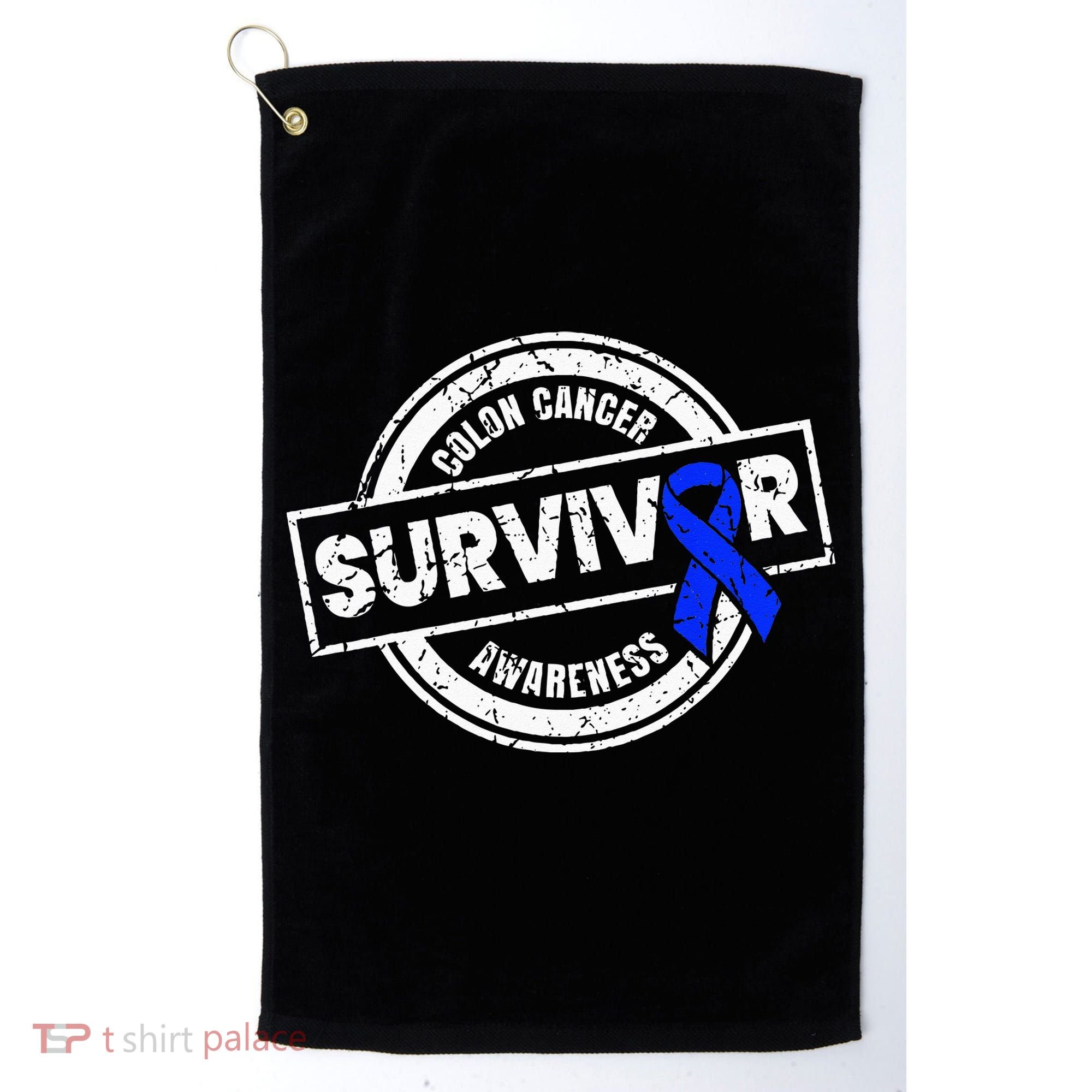 Colon Cancer Survivor Colon Cancer Awareness Month Golf Towel