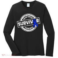 Colon Cancer Survivor Colon Cancer Awareness Month Women's Long Sleeve Shirt thumb 0