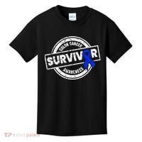 Colon Cancer Survivor Colon Cancer Awareness Month Kids T-Shirt thumb 0