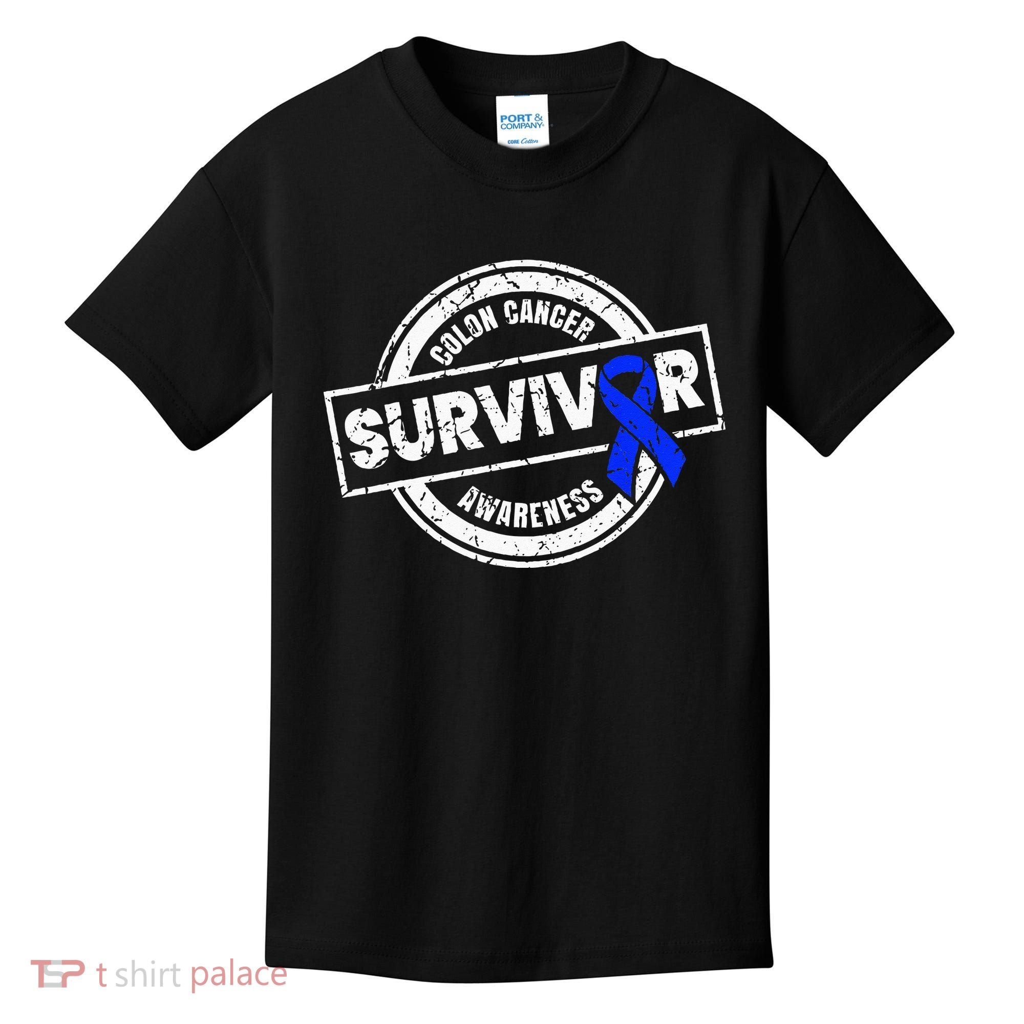 Colon Cancer Survivor Colon Cancer Awareness Month Kids T-Shirt