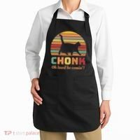 Chonk Cat Scale Meme Retro Oh Lawd He Comin Memes Apron thumb 2