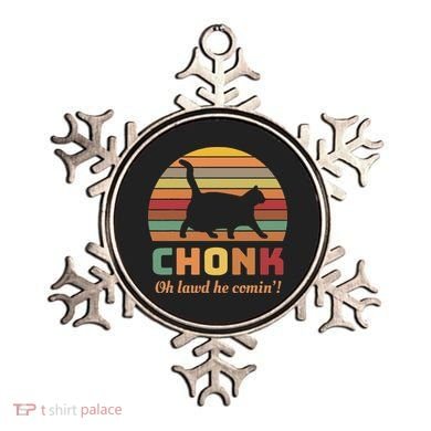 Chonk Cat Scale Meme Retro Oh Lawd He Comin Memes Ornament