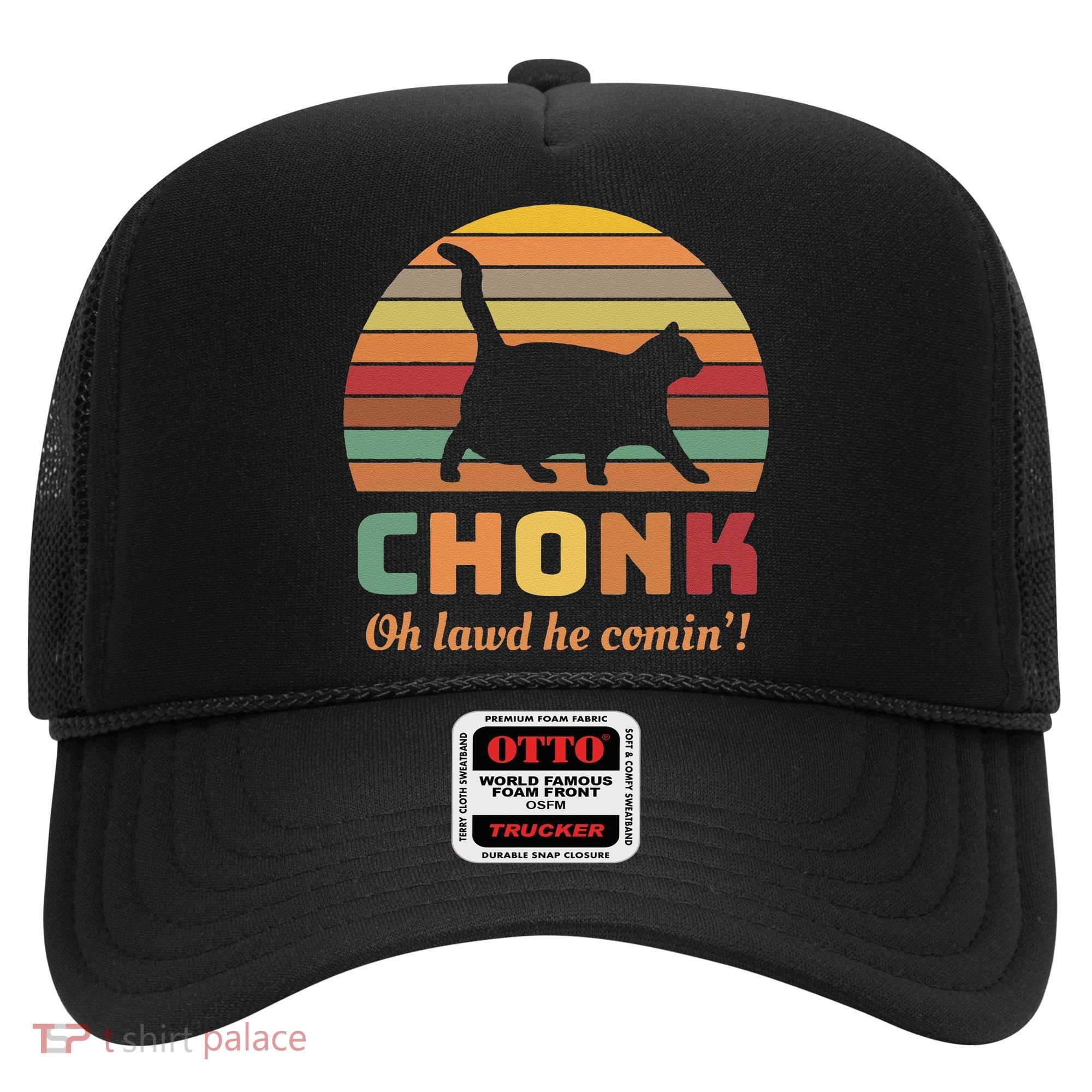 Chonk Cat Scale Meme Retro Oh Lawd He Comin Memes Hat