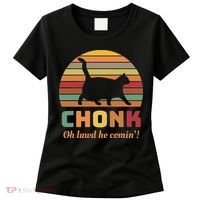 Chonk Cat Scale Meme Retro Oh Lawd He Comin Memes Women's T-Shirt thumb 0