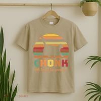 Chonk Cat Scale Meme Retro Oh Lawd He Comin Memes T-Shirt thumb 2