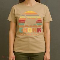 Chonk Cat Scale Meme Retro Oh Lawd He Comin Memes T-Shirt thumb 4