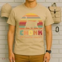 Chonk Cat Scale Meme Retro Oh Lawd He Comin Memes T-Shirt thumb 6