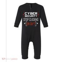 Cybersecurity Cyber Security DonT Click It Hacker Infant Fleece One Piece thumb 0