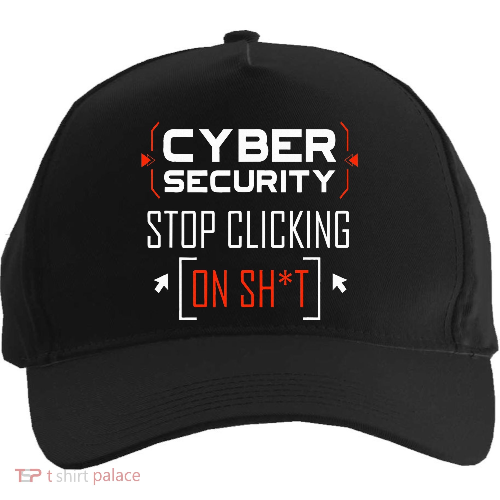 Cybersecurity Cyber Security DonT Click It Hacker Five-Panel Snapback Cap