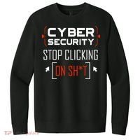 Cybersecurity Cyber Security DonT Click It Hacker V.I.T. Fleece Crew Sweatshirt thumb 0