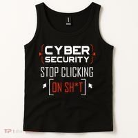 Cybersecurity Cyber Security DonT Click It Hacker Tank Top thumb 2