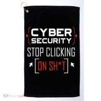 Cybersecurity Cyber Security DonT Click It Hacker Golf Towel thumb 0