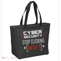 Cybersecurity Cyber Security DonT Click It Hacker Tote Bag thumb 2