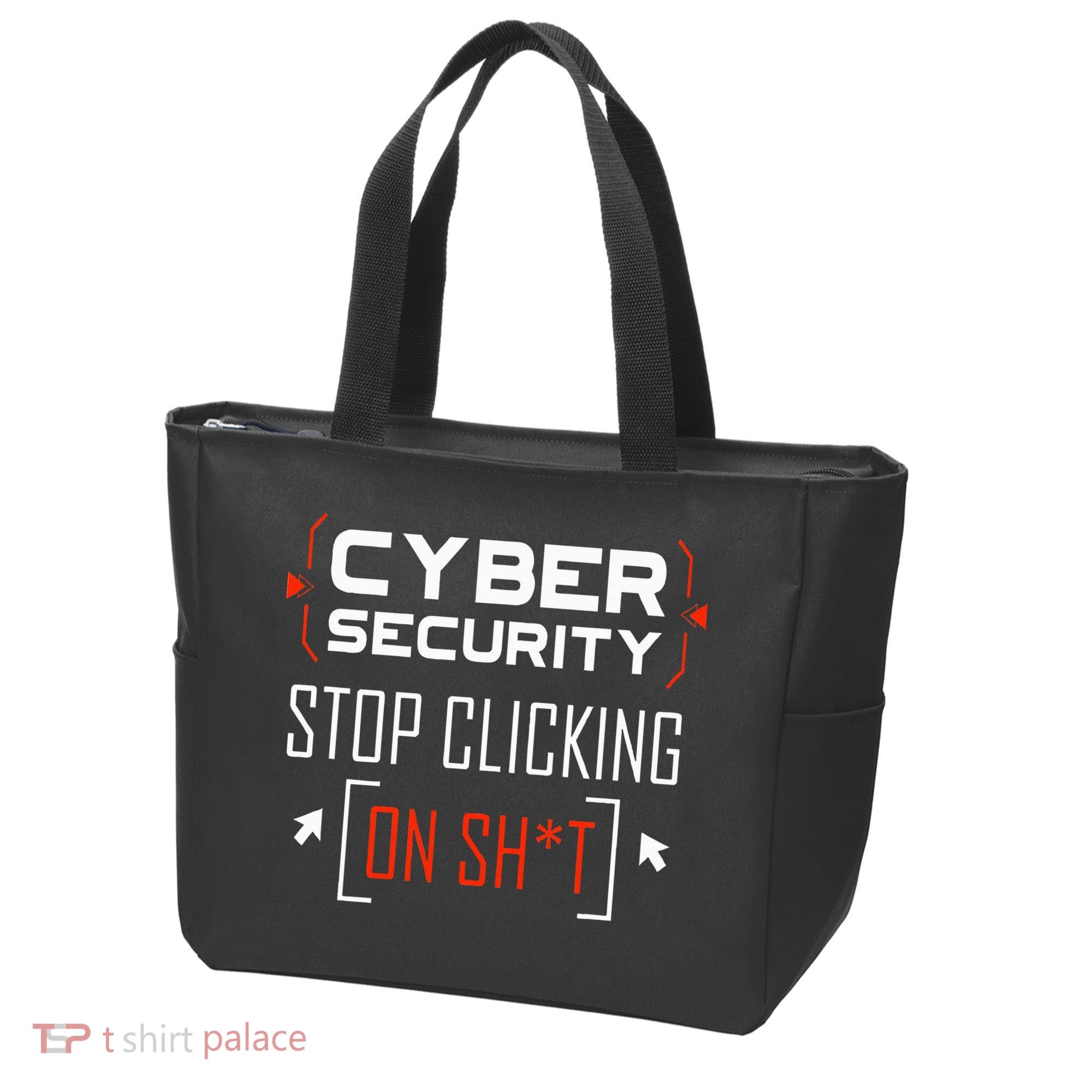 Cybersecurity Cyber Security DonT Click It Hacker Tote Bag