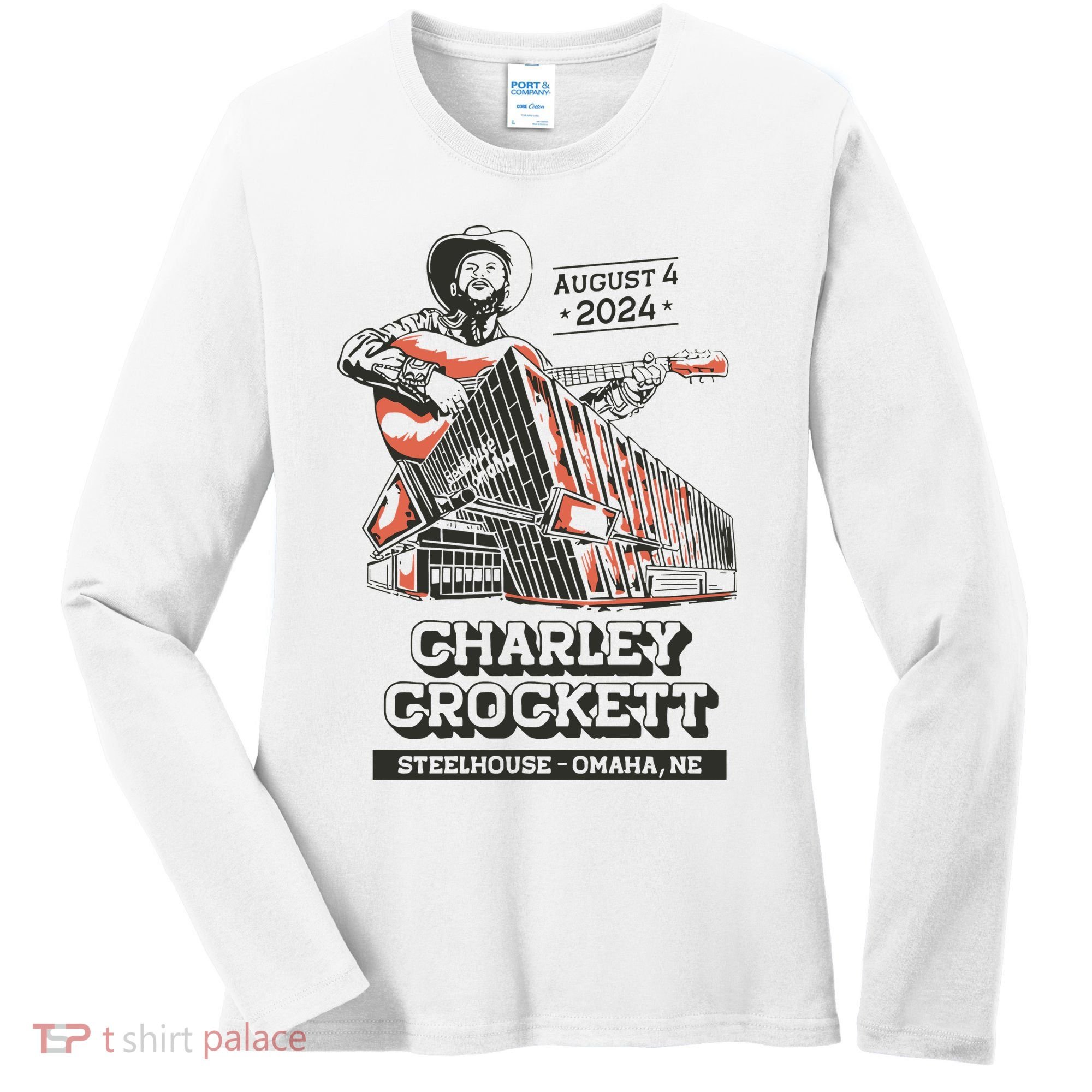 Charley Crockett Show In Omaha Ne On Aug 4 2024 Women's Long Sleeve Shirt