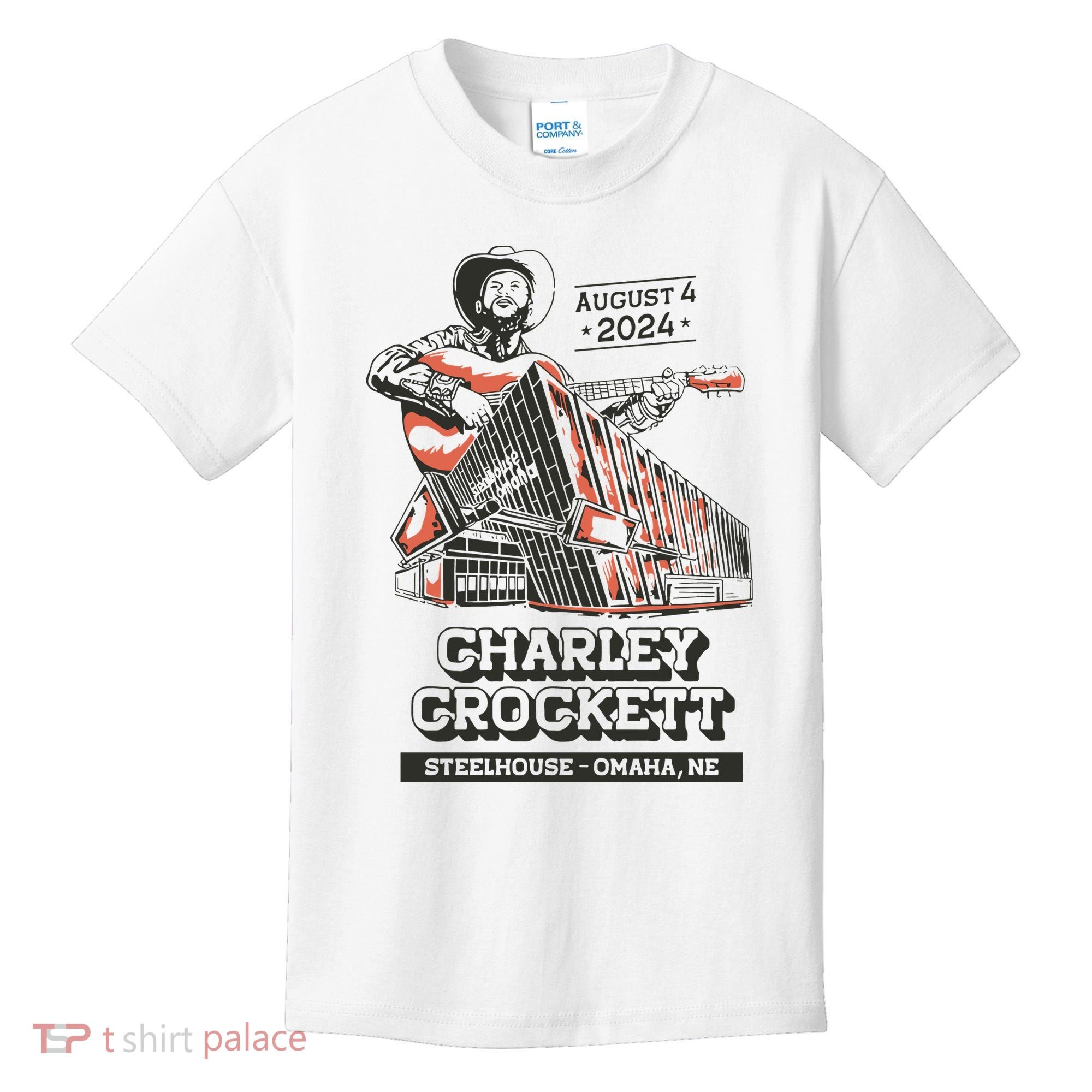 Charley Crockett Show In Omaha Ne On Aug 4 2024 Kids T-Shirt