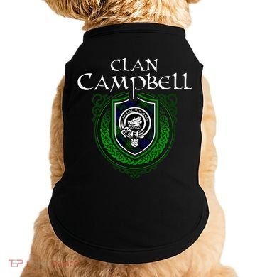 Clan Campbell Surname Scottish Clan Crest Tartan Badge Doggie Tank