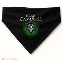 Clan Campbell Surname Scottish Clan Crest Tartan Badge USA-Made Doggie Bandana thumb 0