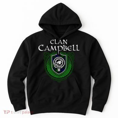 Clan Campbell Surname Scottish Clan Crest Tartan Badge Hoodie