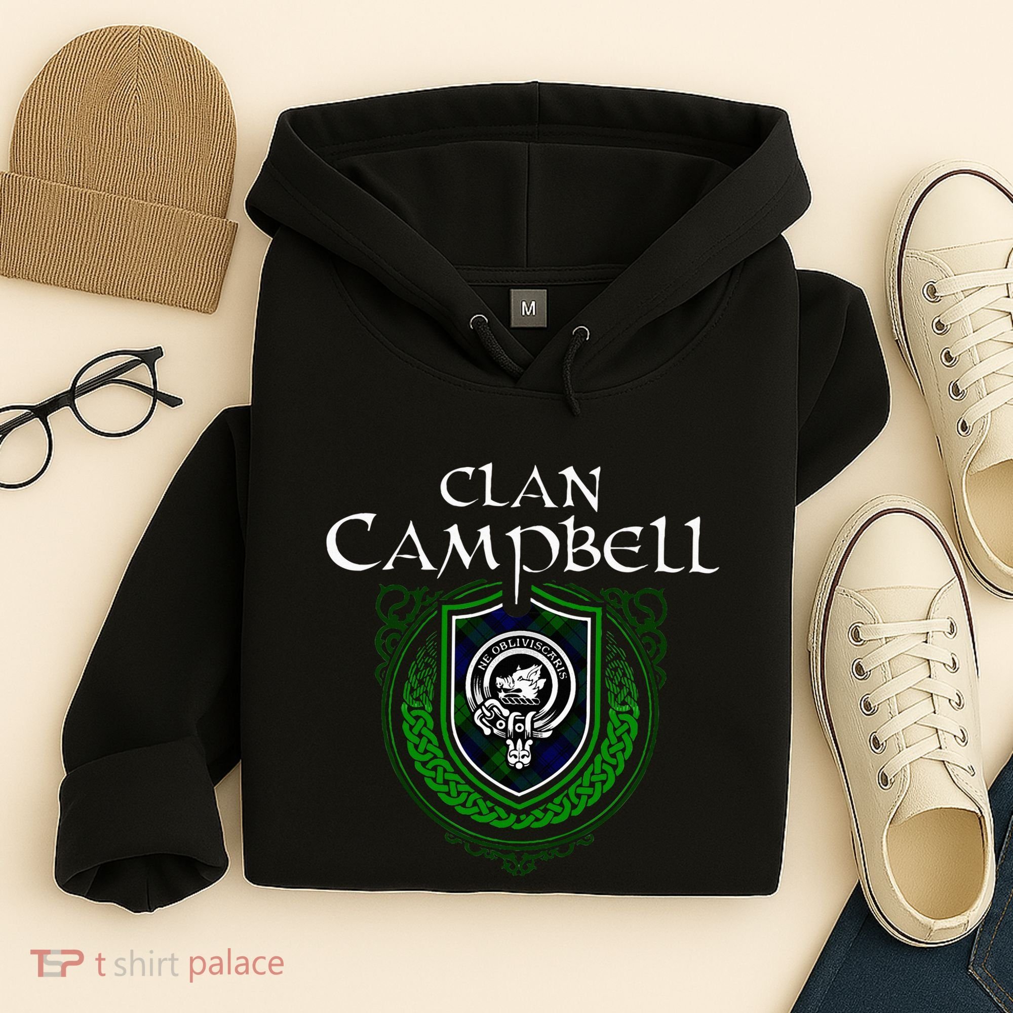Clan Campbell Surname Scottish Clan Crest Tartan Badge Hoodie
