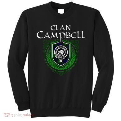 Clan Campbell Surname Scottish Clan Crest Tartan Badge Sweatshirt