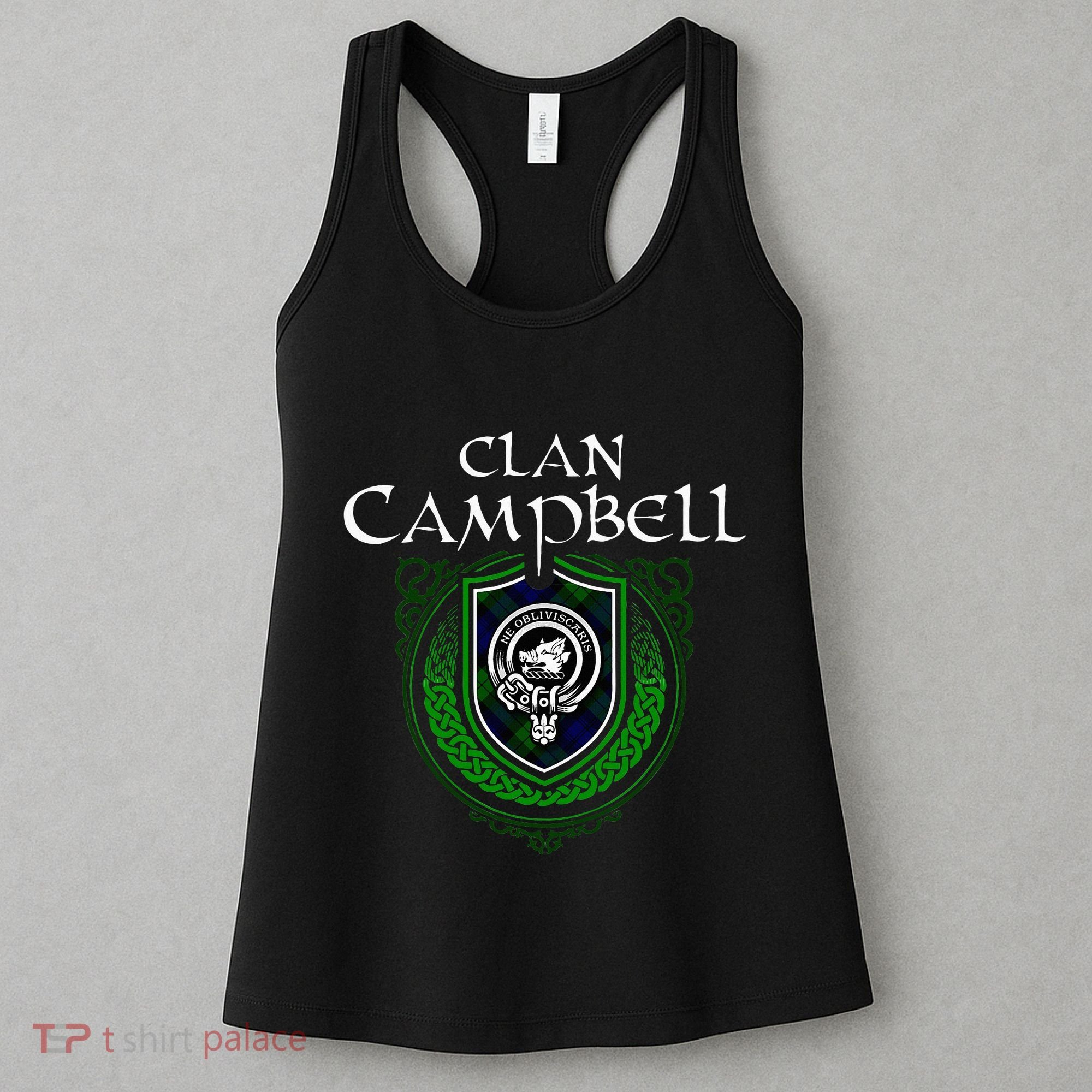 Clan Campbell Surname Scottish Clan Crest Tartan Badge Women's Tank Top