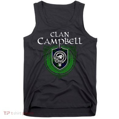 Clan Campbell Surname Scottish Clan Crest Tartan Badge Tank Top
