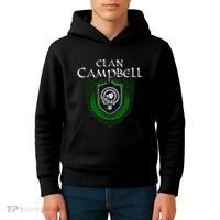 Clan Campbell Surname Scottish Clan Crest Tartan Badge Kids Hoodie thumb 4