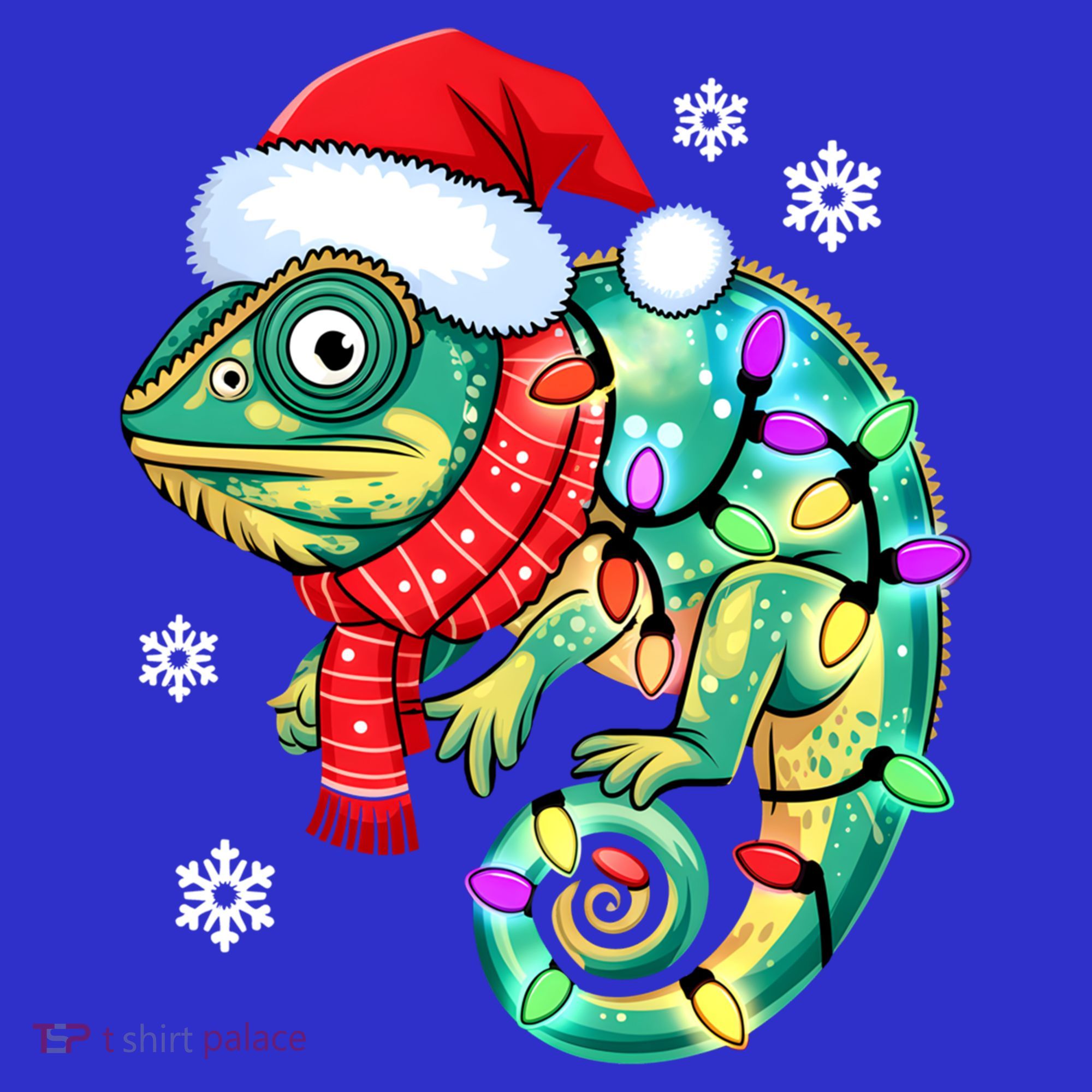 Chameleon Christmas Santa Hat Animal Lover Xmas Light Cool Gift Toddler Hoodie