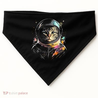 Cosmic Cat Space Astrocat In The Galaxy Graphic USA-Made Doggie Bandana